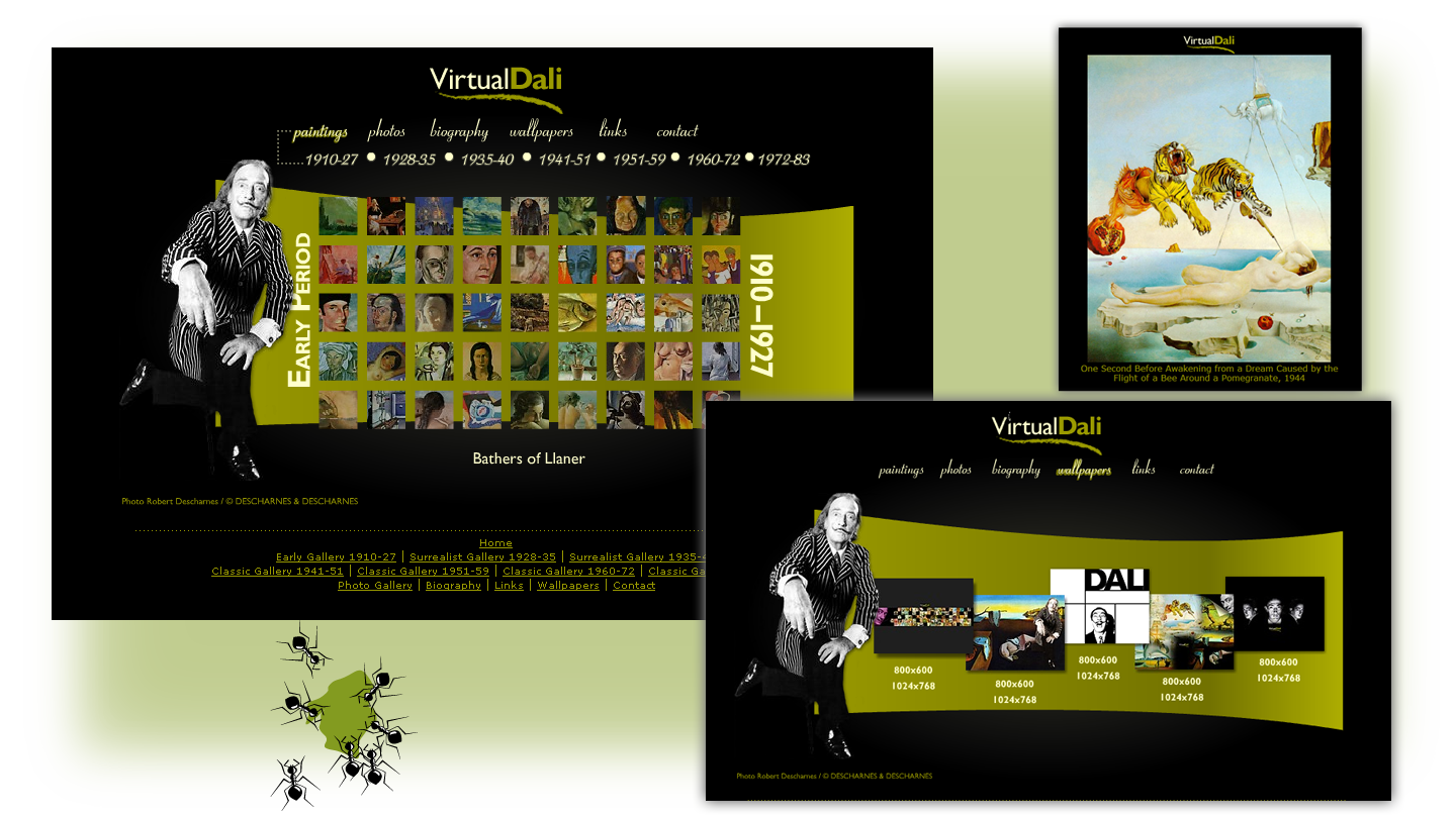 Screenshots from VirtualDali.com